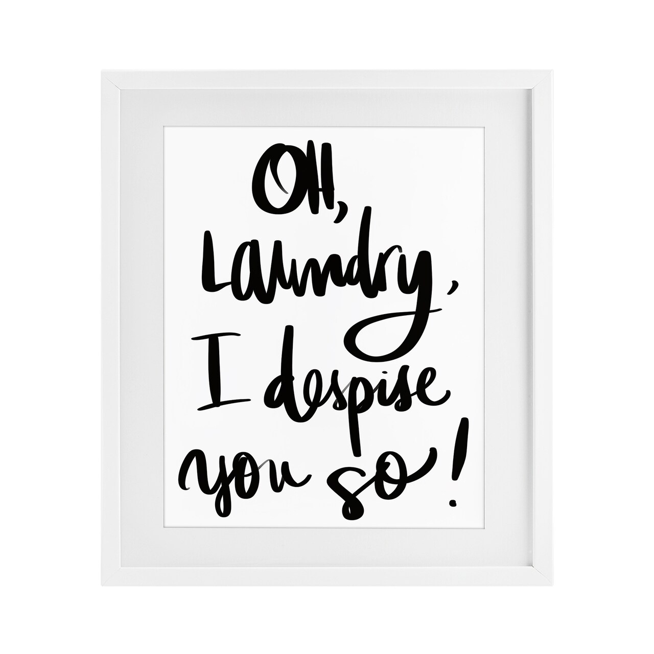 Stupell Industries Laundry I Despise You Framed Print Under Glass, design by SD Graphics Studio
